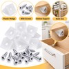 20/40/60/80/100pcs Drawer Wedge Supports with Screws – Plastic Bottom Support