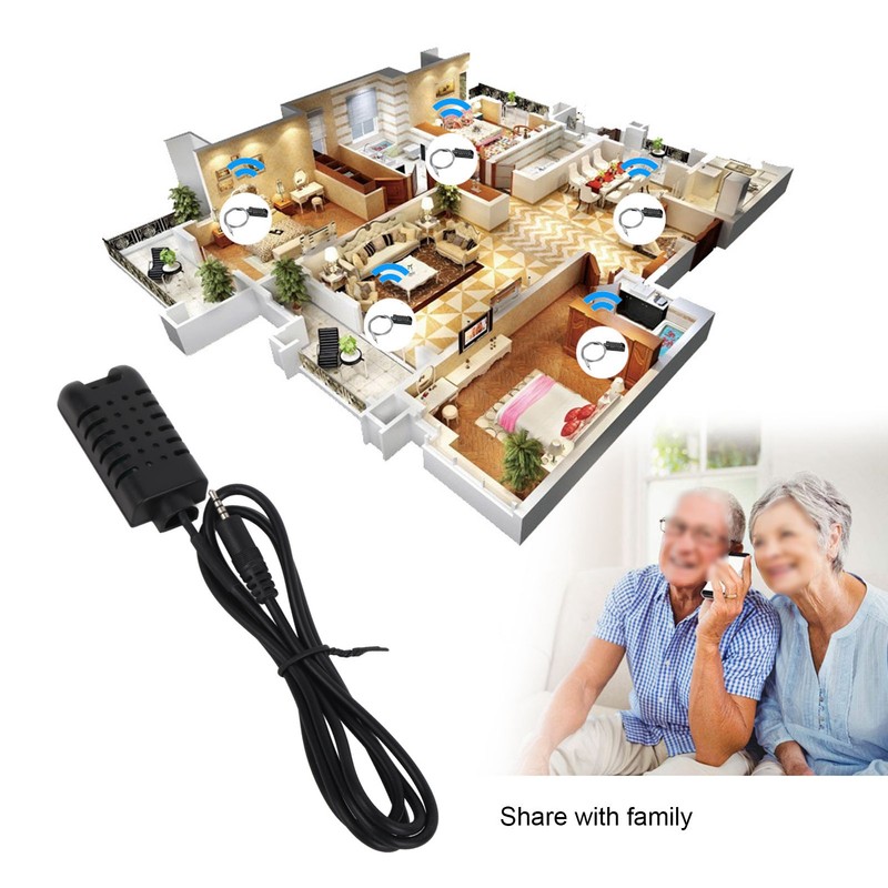 Smart Temperature Humidity Controller Probe 0‑99%RH 3.3‑5.5VDC ±0.5℃ ±3%RH Universal