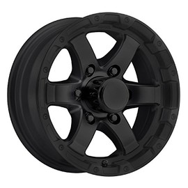 14x5.5 T08 Grinder Black MATTE Machined Trailer Wheel 5x4.50 T08-45545MB