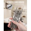 Nail Liner Brush, Fine Line Nail art Brushes 5/9/15/20/25mm Thin