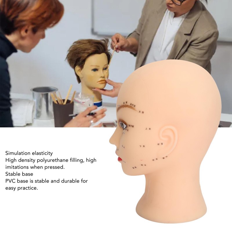 Soft Mannequin Head Realistic Skin Texture Eyelash Extension Mannequin Head