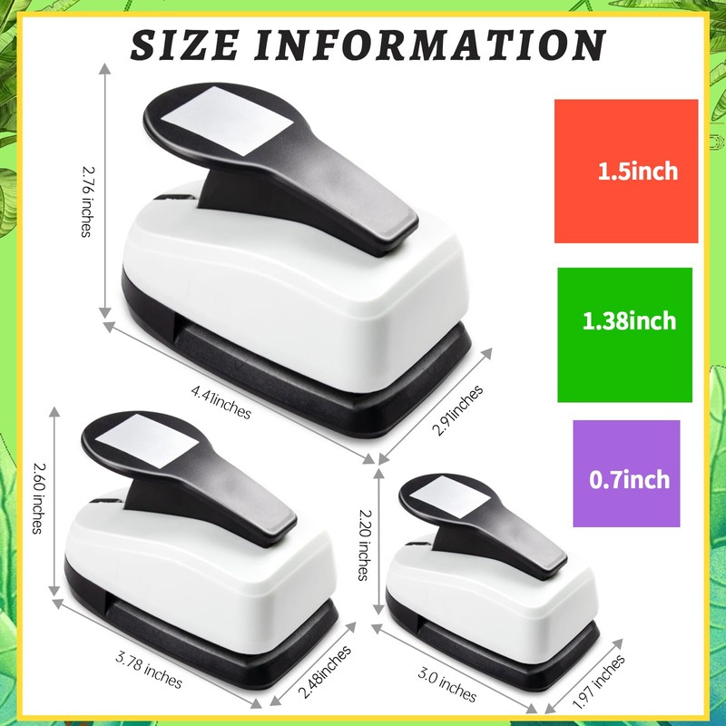 Square Hole Puncher Square Paper Punch Shape Punches for Paper