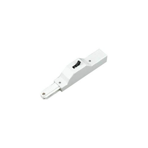 Toshiba Lightech NDR0231SB Lighting Rail Parts Feed-In Cap with Breaker, White: