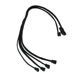 Gelid Solutions CA-PWM-03 Internal 0.43 m 4 x 4-pin PWM Black Electrical Cable (Male/Female, 4 x 4-pin PWM, 4-pin PWM + Molex (4-pin), Right, Right, Black)