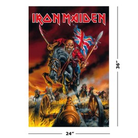 Iron Maiden - Music Poster (Eddie On Horse - Iron Maiden England) (Size: 24" x 36") (Unframed)