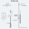 FPXRNG Black Shower Faucet Set, Rainfall Shower System with Square