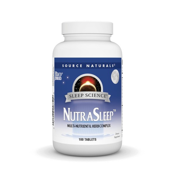 Source Naturals NutraSleep, Multi-Nutrient & Herb Complex, Vegetarian Formula for Relaxation Support - 100 Tablets