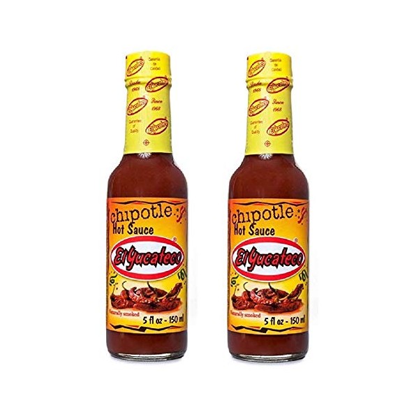 El Yucateco Chipoltle Hot Sauce 5 OZ (Pack of 2)