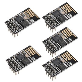 Wishiot ESP8266 ESP-01S WiFi Wireless Serial Transceiver Module 4MB Flash 3.3V Wi-Fi Module Compatible with Ar-duino IDE(Pack of 5pcs)