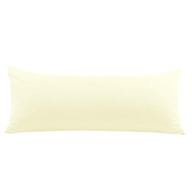 PiccoCasa Body Pillow Pillowcase with Zipper Closure, 1800 Series Brushed Microfiber Body Pillow Cover, Soft Long Pillow Cases for Body Pillows Cream 50 x 140cm/ 4.6ft.