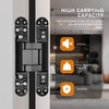 ANMILIY Hidden Door Hinge (6in)-2PC Invisible Door Hinges,3D Adjustable 180