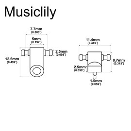 Musiclily Pro Guitar String Retainer String Guide for Fender American Standard Electric Guitar, Chrome(Set of 2)