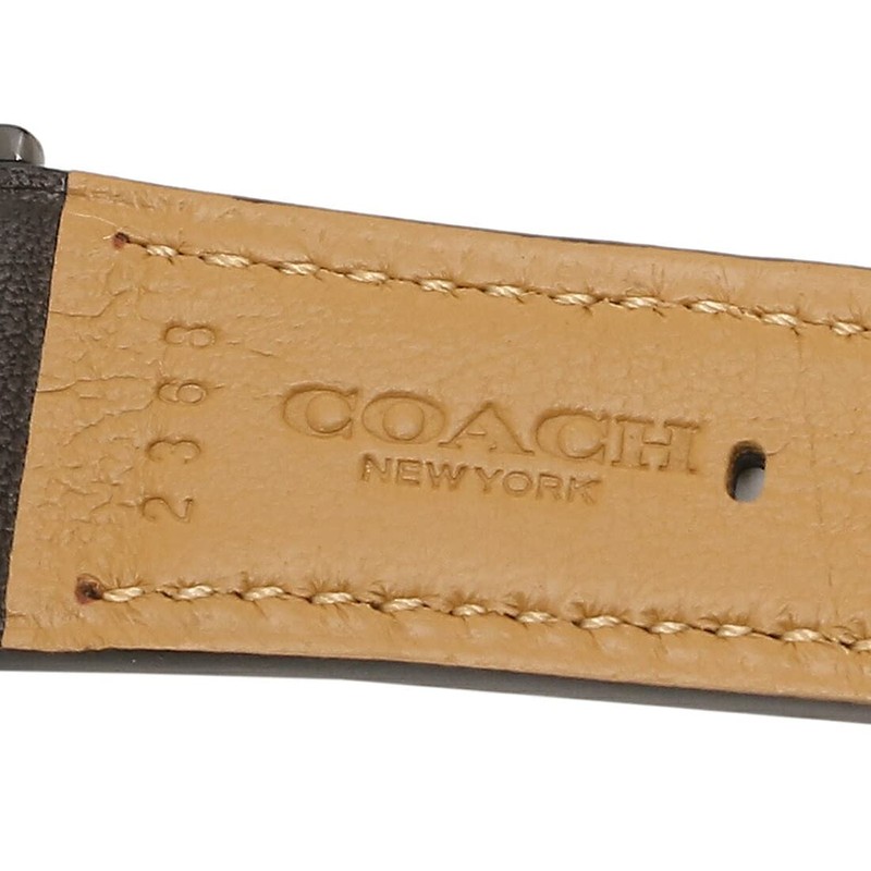 Coach 14700165 Men's Watch Strap, Replacement Band, Black, Compatible with