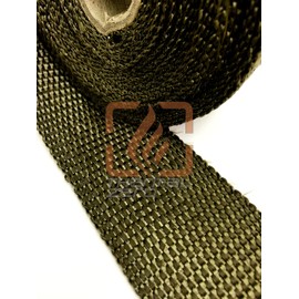 Titanium LAVA High Temperature Header Exhaust Pipe Insulation Wrap Kit: 1 Roll LAVA 1 INCH WIDE X 50 FEET LONG with Stainless Steel Zip Ties Kit - Thermal Zero - LV116150TK