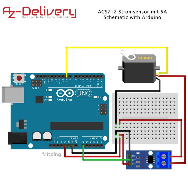 AZDelivery ⭐⭐⭐⭐⭐ ACS712 5A Range Current Sensor Measuring Module for