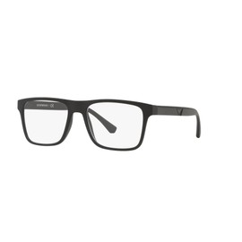 Emporio Armani anteojos de sol redondas para hombre, negro (Matte Black/Clear), Talla unica