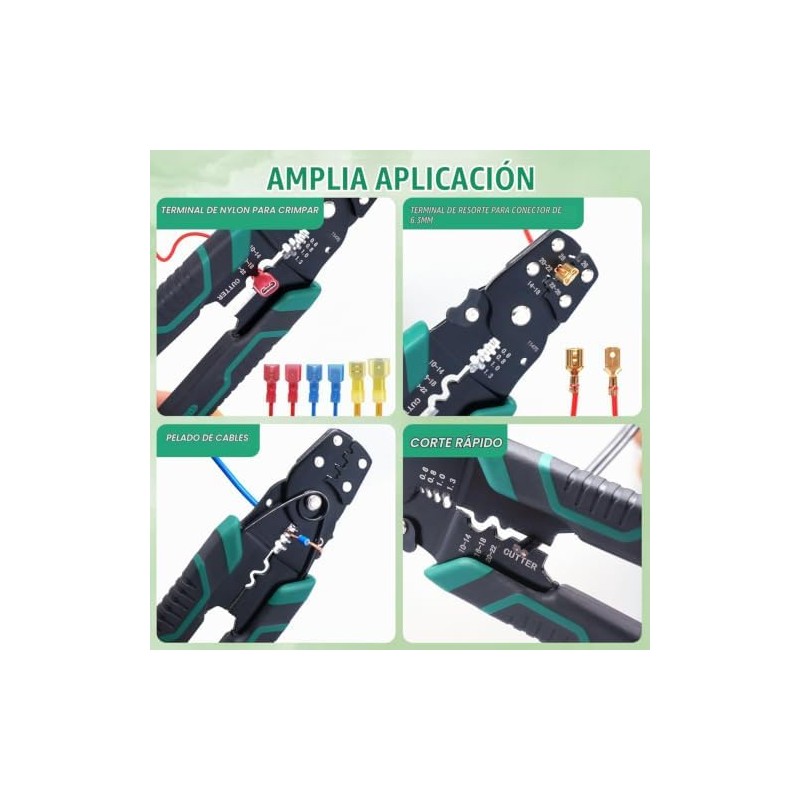 Twidecherramienta de crimpado de alambre con cortador pelador, alicates multifuncionales
