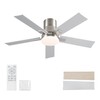 Rayqueen 42 Inch Ceiling Fans with Lights and Remote,Flush Mount