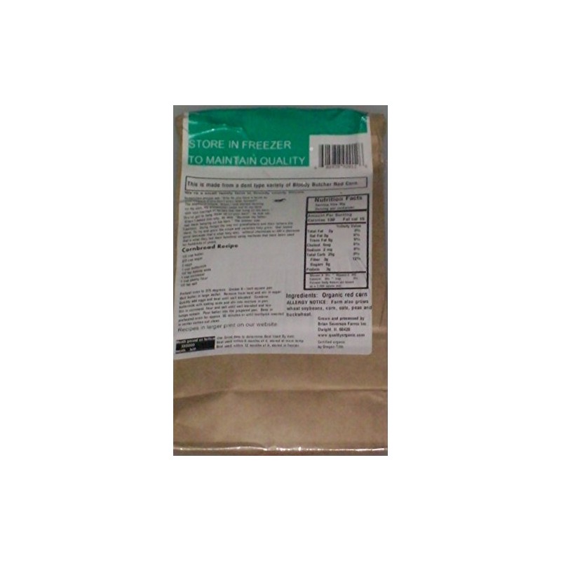 Organic Bloody Butcher (Red) Cornmeal, Fresh Stone Ground, Farmer Direct,