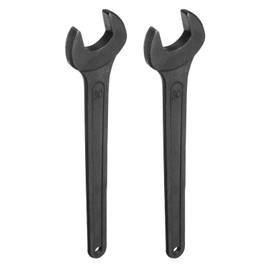 sourcing map 2pcs Single Open Ended Spanner Wrench, 30mm, Thicken Carbon Steel Open End Wrench Tool for for Automotive Repair and Furniture Assembly, Black