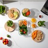 H.JSS WDJS 24 Oz Round Glass Food Storage Container, 3