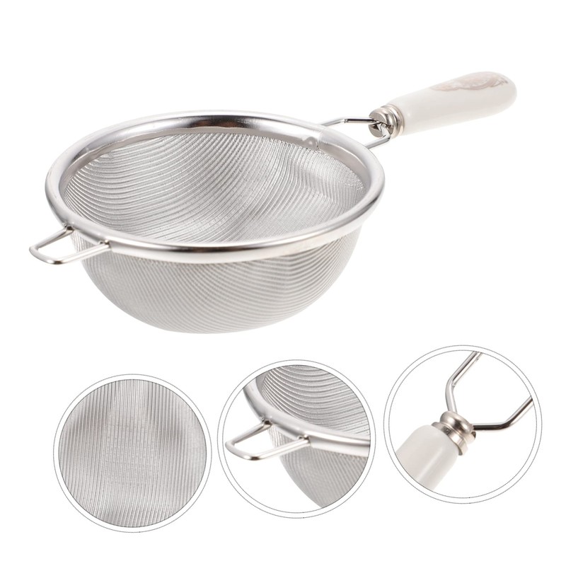 Ciieeo 1Pc Stainless Steel Tea Infuser with Ceramic Handle Fine