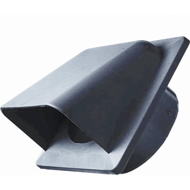 Graphite External Vent Cover Kit - 100mm Hooded Cowl with
