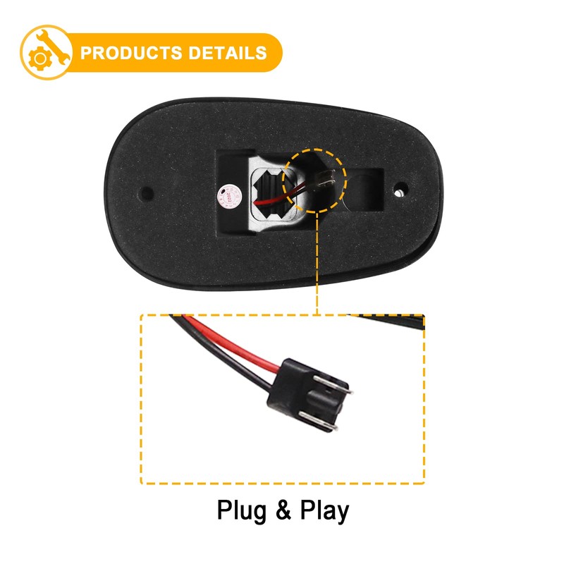 R&F Auto 5Pcs Smoked LED Cab Roof Marker Lights Compatible