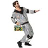 dressforfun Men's Costume Retro 80s 90s Disco Jogging Suit, silver