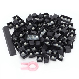 PBT Keycaps Ergonomic Design Oil Resistant Colorful 108 Key Video Game Keycap for Mechanical KeyboardBlack
