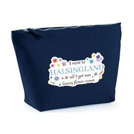 Hippowarehouse I Went to Halsingland and All i got was a lousey Flower Crown Printed Make up Cosmetic wash Bag 18x19x9cm