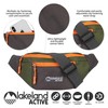 Lakeland Active Mossband Lightweight Bum Bag - Green/Grey/Orange