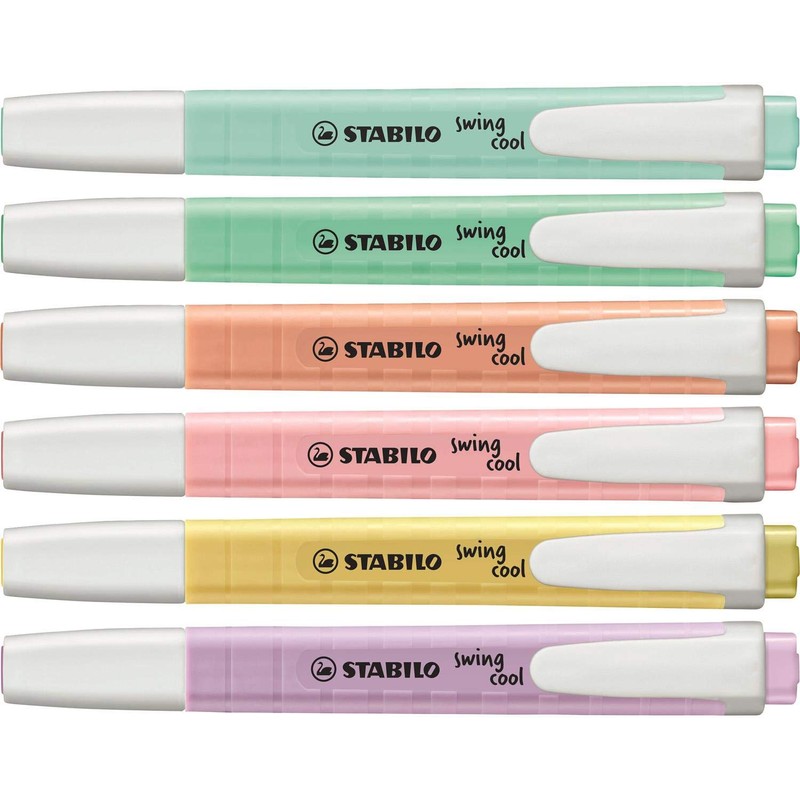 STABILO Set of 3 Pastel Swing Highlighters - Rose Soupçon