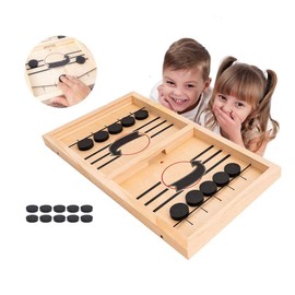 Sling Puck Board Games, Sling Puck Table Games, Chess Bumper, 2 in 1 Table Hockey Winner Toy for Parents, Child
