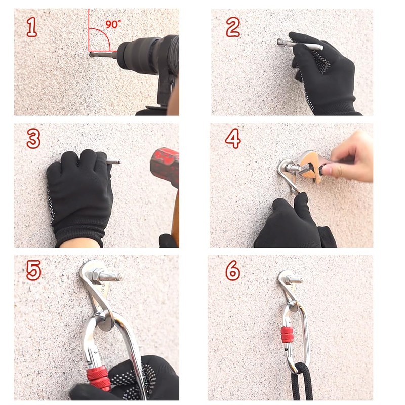 YZTONGPAO 304 Stainless Steel Climbing Anchor Bolt, 25-30KN Rock Climbing