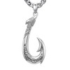 Lattd Fish Hook Necklace 925 Sterling Silver Hawaiian Fish Hook