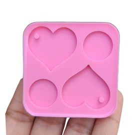 Heart Mold - Mold for Earrings - Resin Mold - Mold for Epoxy Resin - Round Mold - Keychain Molds - Heart Jewelry Molds