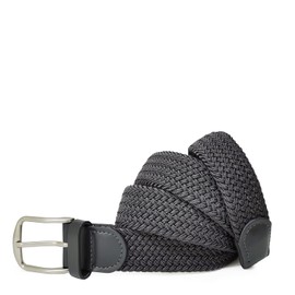 Glamexx24 Elastic Belt for Men and Women: Unisex Stretch Belt Braided Stretchy Fabric Belt, Width 3.5 cm, Length 90 cm to 155 cm, darkgray, 105