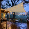 BRILLIHOOD Sun Shade Sail with LED G40 String Lights, 8‘