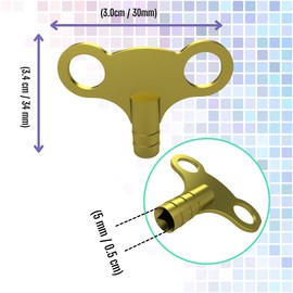 Brass Radiator Key for Bleeding with Lobster Clasps Keyring – UK Radiator Key, Universal Radiator Bleed Tool, Perfect for Home Heating Systems – Easy to Use, Durable and Reliable