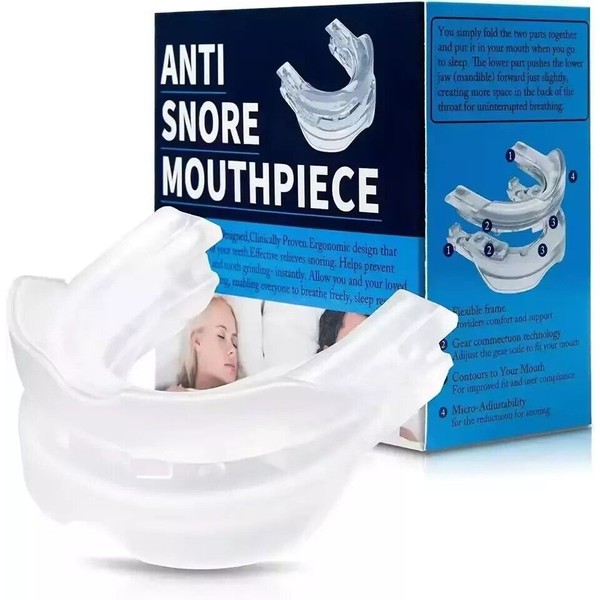 Anti Snore Mouthpiece Sleep Aids Mouth Guards Stop Snoring Adjustable