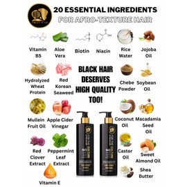 Twist It Up New Gold Standard Shampoo & Conditioner Set, Over 20 Natural Ingredients, Sulfate & Paraben-Free, Silicone-Free, Moisturizing, Hydrating, for Afro-Textured Hair