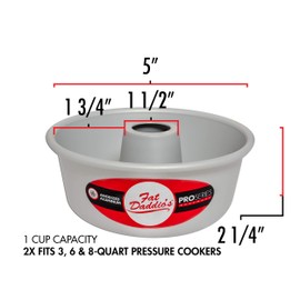 Fat Daddio's RMP-5 Ring Mold Pan, 5 x 2 1/4 Inch, Silver