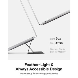 MOFT Laptop Stand for Desk, Adhesive MacBook Computer Stand with 2 Adjustable Viewing Angles, Foldable and Portable Laptop Riser Compatible with 11"-16" Laptops, Earthen Beige(Adhesive Version)