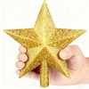 20CM/7.8" Gold Star Christmas Tree Topper Glitter & Shine for
