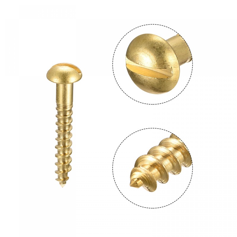 sourcing map Pack of 100 Wood Screws M3 x 20