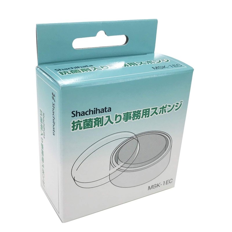 Shachihata MSK-1EC Office Sponge with Antibacterial Agent Round (Lid)