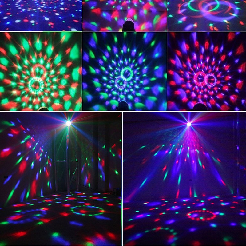 Sound Activated Party Lights 7 Lighting Modes Remote Control DJ