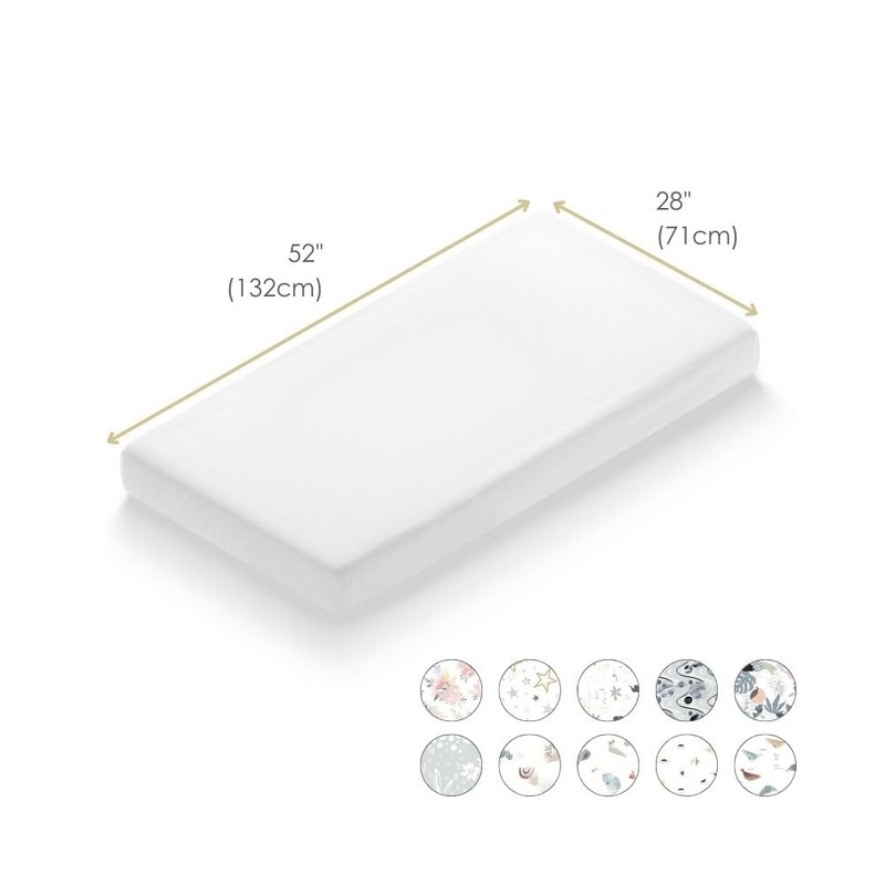Kushies Baby 100% Breathable Cotton Percale Baby Crib Sheet, Fully