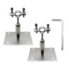 Mewutal 2pcs Pipe Supports 50-100mm Adjustable Height Pipe Brackets Clamps